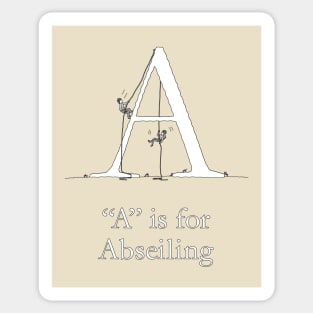 A is for Abseiling Sticker